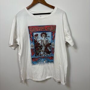 Grateful Dead 1976 Oxnard Graphic Tee Skeleton Roses Sz S Band Shirt